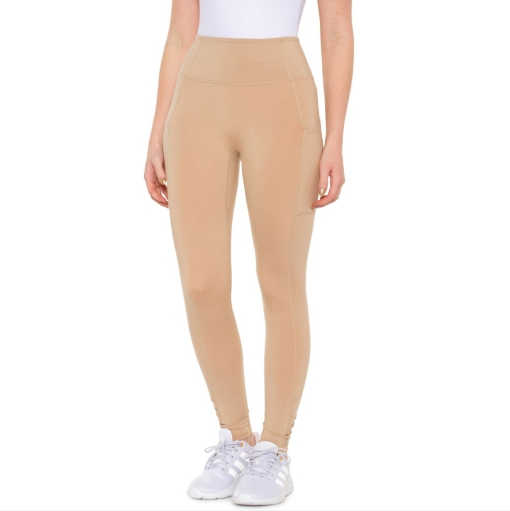 Free People Beige High-Rise Leggings